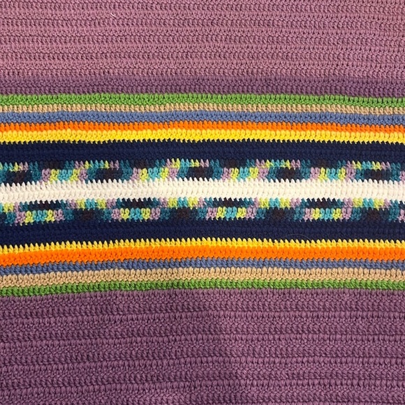 Vintage Throw Knitted Blanket SPECIAL 58" x 43" - Picture 5 of 5